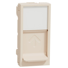 Центральная панель RJ45 Keystone/Sistimax, 1 модуль, бежевый, Unica NEW NU946044