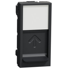 Центральная панель RJ45 Keystone/Sistimax, 1 модуль, антрацит, Unica NEW NU946054