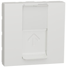 Центральная панель RJ45 Keystone/Sistimax, 2 модуля, белый, Unica NEW NU946118