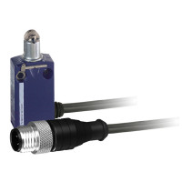 Концевой выключатель XCMD, стальной роликовый плунжер, 1NC+1 NO, snap, M12 0,8 м, Telemecanique XCMD2102L08R12