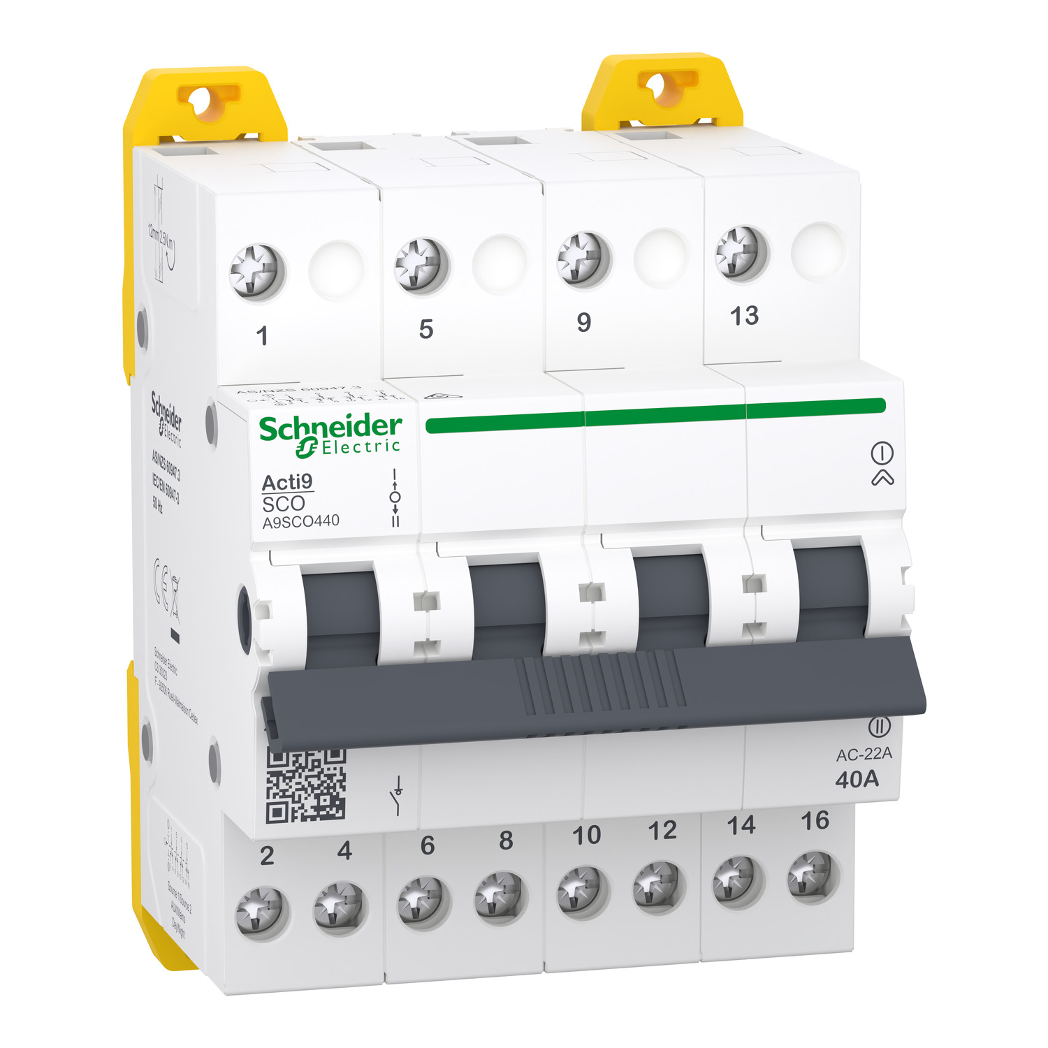 Переключатель I-0-II Acti9 iSSW, 4Р, 40A,400/415В, Schneider