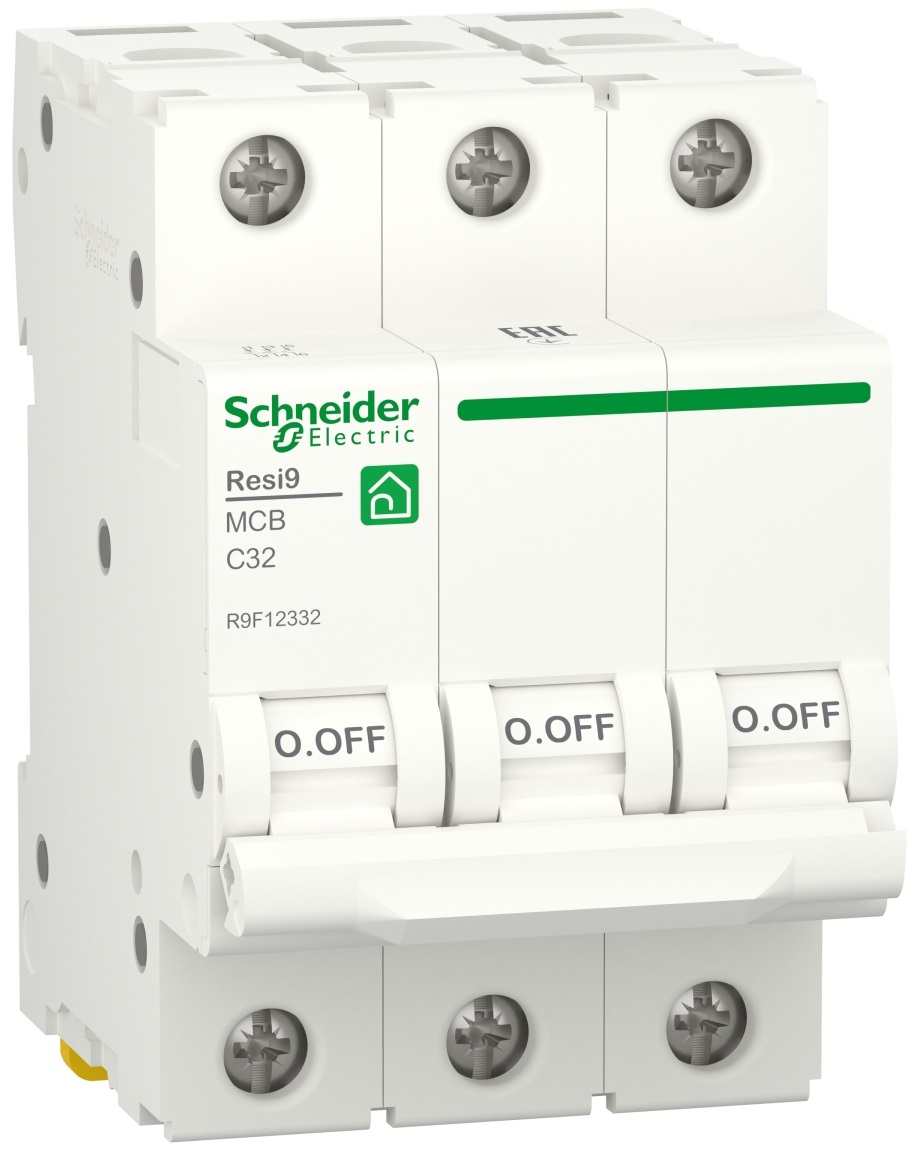 Автоматичний вимикач 6kA 3P 32A C, Resi9 Schneider Electric R9F12332